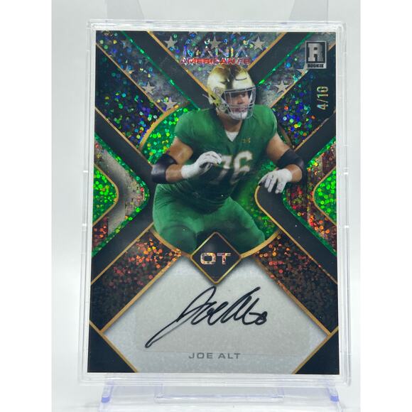 2024 Wild Card Mania Joe Alt Rookie Speckled Auto /10 SP San Diego Chargers RC - Picture 1 of 2